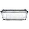 Pasabahce Clear Glass Storage Serving Butter Dish with Lid