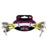 Ernie Ball Patch Cable 3-Pack, Flat Angle/Flat Angle, 6in, White (P06052)