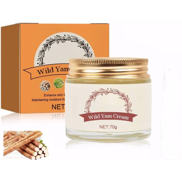 1pcs Wild Yam Cream, Wild Yam Root Cream, Firming Anti Wrinkle Cream, Yam Root Cream, Replenishing Moisturiser, Anti-Ageing Cream, for Skin Protection and Rejuvenation, 70 g