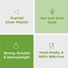 Comfy Package, [100 Pack] Heavyweight Disposable Clear Plastic Forks - Engraved Design