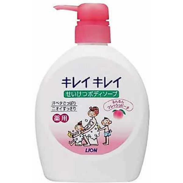 Kirei Kirei Seiketsu Body Soap, Lunlun Fresh Peach Scent, Main Pump 18.2 fl oz (580 ml)