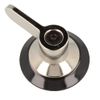 Oven Silver Chrome Black Control Knob Compatible With Smeg 694975086