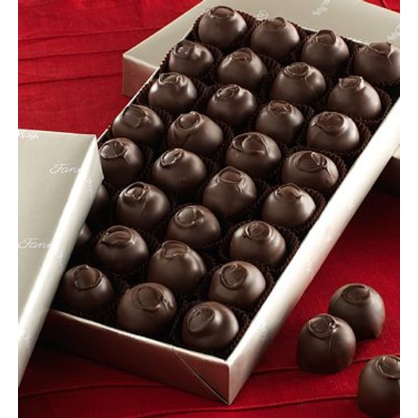 Dark Chocolate Covered Cherries, 1Lb. in platinum wrap