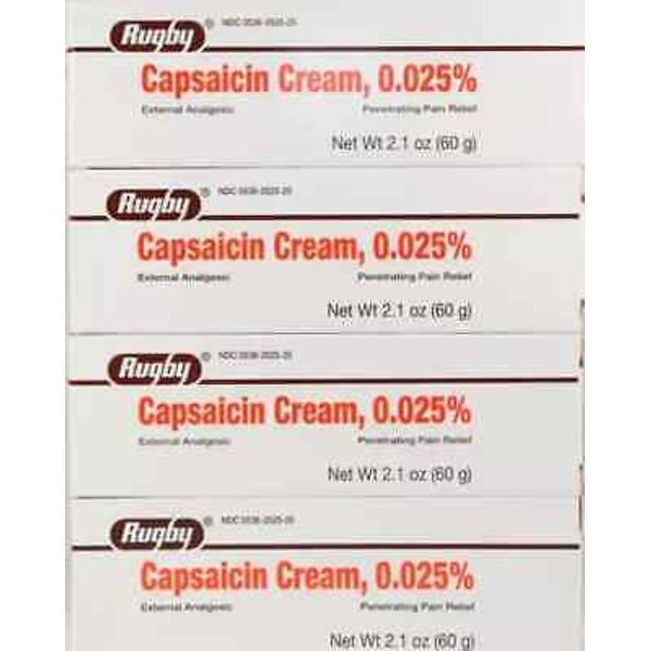 Rugby Capsaicin Pain Relief Cream 0.025% (pack of 4) EXP:06/2025