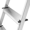Hailo Folding Step Stool, 4 Step Ladder w/ Tray for Home & Kitchen, L60, Silver