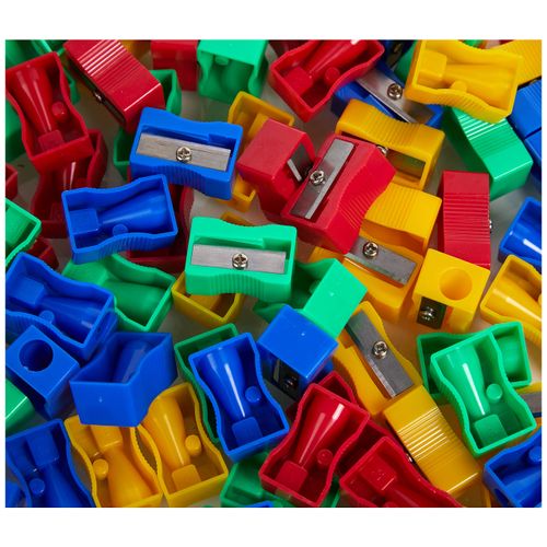 Hainenko Plastic Pencil Sharpeners - Assorted (Pack of 100)