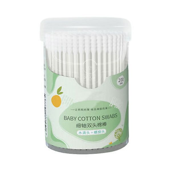 200pc Cotton Swabs Swab Gentle Baby Swab Double Headed Ear Nose Cotton Swabs