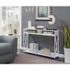 HomeStock Timeless Trends Console Table with Shelf - Modern Design with 2 Open Compartments, 42" Width, Bottom Shelf for Storage