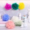 100 Pcs Bath Sponge Shower Loofahs Bulk Bath Luffas Exfoliating Body Scrubber Pack Assorted Colors Mesh Balls Travel Cleaning Wash Puff Bathing Accessories for Kids Women Men Body Wash, 6 Colors