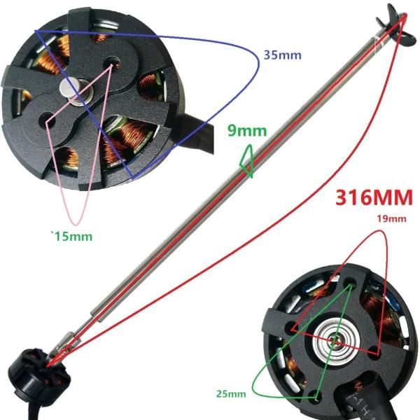 LS3520 Brushless RC Boat Motor 2-4S Underwater Thruster 3 Blades Propeller Kit DIY ROV Robot Model Submarine