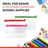 Janrax 8x5 inch Black Zip Clear Exam Pencil Case