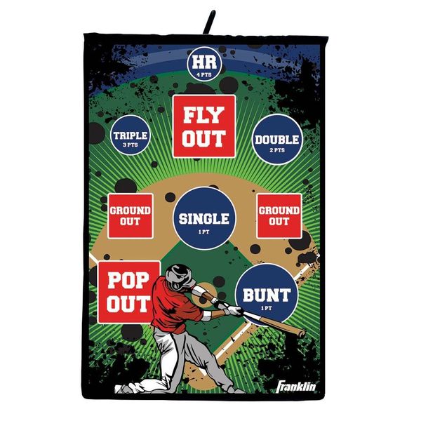 Franklin Sports Baseball Target Game - Kids Baseball Target Toss Game - Boys + Girls Indoor Game - Soft Baseballs Included - Over the Door Throwing Target