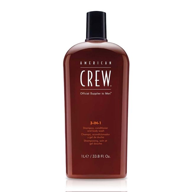 American Crew 3-in-1 Shampoo, Conditioner and Body Wash 1 Liter/33.8 Fl.Oz.