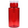 PANA 7oz Red Push Down Liquid Press Pumping Bottle Dispenser Nail Polish Remover