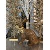 FAUX CHOCOLATE EASTER BUNNY RABBIT STATUE FIGURINE TABLETOP DECOR 10”