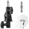Selens Strobe Bracket 180° Rotatable 1/4-3/8 Screw Convertable for Umbrella, Light Stand, Flash, Softbox and More