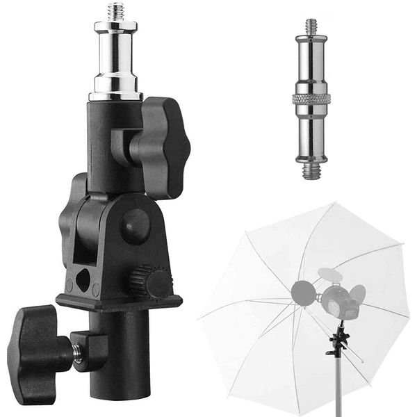 Selens Strobe Bracket 180° Rotatable 1/4-3/8 Screw Convertable for Umbrella, Light Stand, Flash, Softbox and More