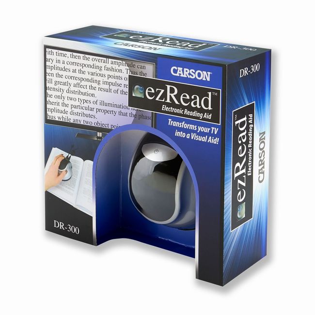 Carson DR-300UK ezRead Electronic Reading Aid Digital Magnifier with TV Output, Silver/Black