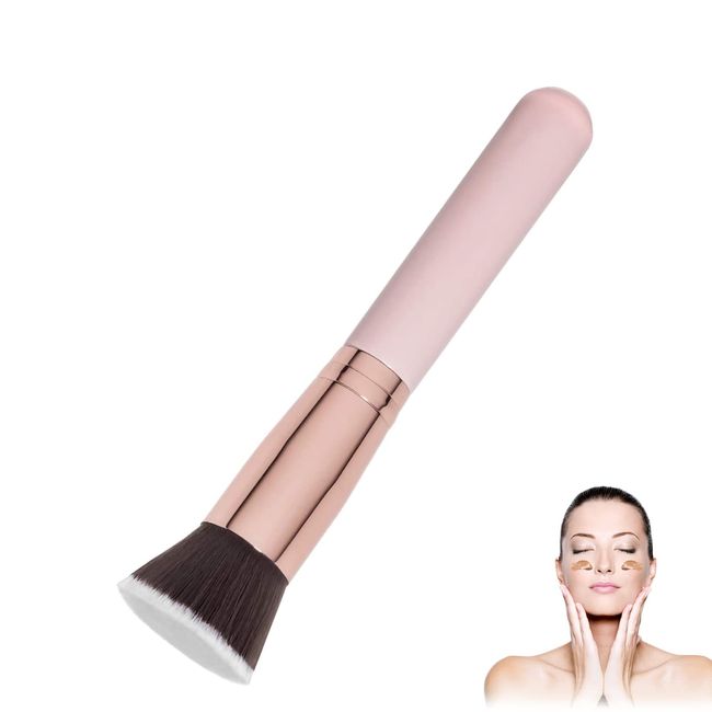 Jaimela Make-Up Pinsel, Foundation Pinsel und Concealer Pinsel, Schminkpinsel, Kosmetikpinsel für Cremige, Pudrige oder Flüssige Foundation(Roségold)