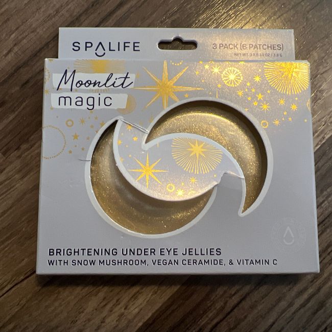 Spa Life Moonlit Magic Brightening under Eye Jellies 6 Patches New