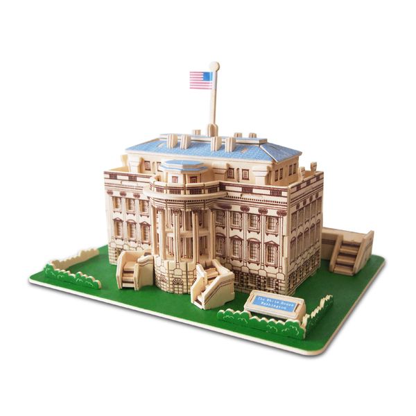 Puzzled The White House Wooden 3D Puzzle Construction Kit