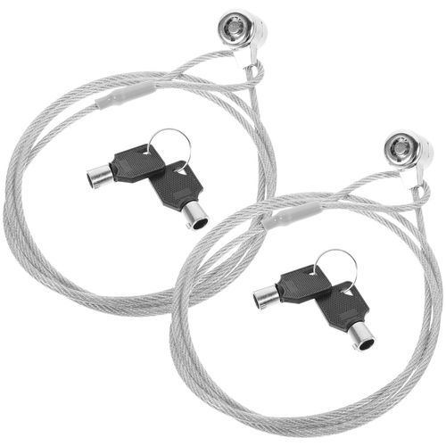 UKCOCO 2 Sets Laptop Security Cable Lock, 6Ft Keyed Alloy Anti-Theft Lock for Notebooks, Tablets, Desktops, Easy to Use for Home, Office, Travel