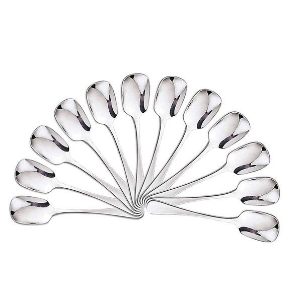 Mr. Spoon - Pack of 12 Stainless Steel Ice Cream Scoops 14.5 x 3 cm