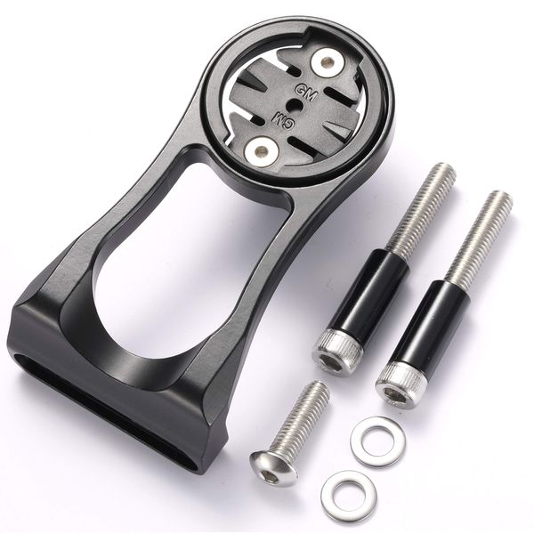 wilesev Bicycle Computer Combo Out Front Mount for garmin computer mount,with Gopro and Bike Light Adapter