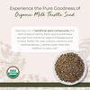 Starwest Botanicals Organic Milk Thistle Seed Whole - Loose Leaf Milk Thistle for Tea & Cooking, Mix in Juice, Add to Smoothies, Oatmeal, & Yogurt, Certified Kosher, Non-GMO - Bulk 1 lb Bag