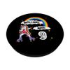 Dabbing Unicorn Rolling Into 9 Rainbow Roller Skate Birthday PopSockets Swappable PopGrip
