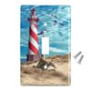 Lighthouse Coast Coast Beach Seagulls Sailboat Plastic Wall Decor Light Switch Plate Cover Toggle