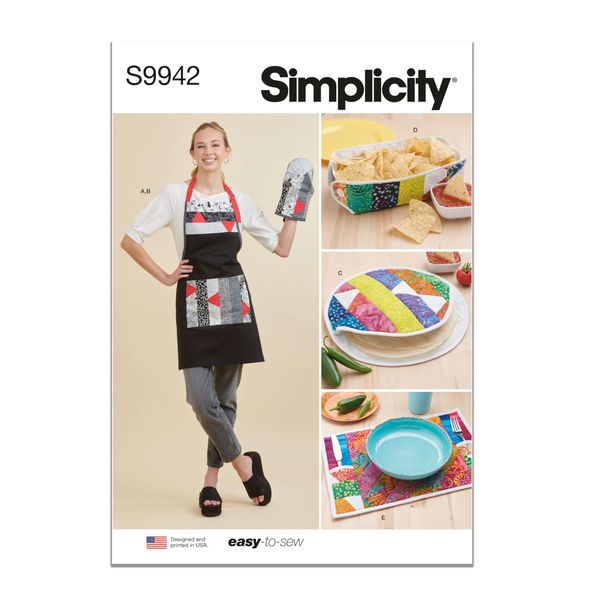 SIMPLICITY Sewing Pattern SS9942OS Kitchen Accessories by Carla Reiss Design OS (ONE Size)