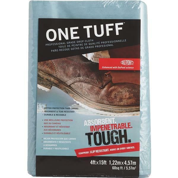 (12)-Trimaco One Tuff Cloth 4 Ft. x 15 Ft. Heavy-Duty Drop Cloth