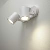 CGC Lighting Modern Round Ceiling Wall LED Spotlights Adjustable Light Surface Mount (White, Double)
