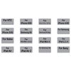10 x 20mm Black & Silver Accessory Stickers, for HTC, 100