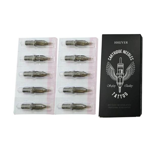 10PCS Disposable Tattoo Cartridge Needles,RS Tattoo Cartridge Needles Set, Disposable Tattoo Needle, Liner Shader,PVC Transparent Material,for Tattoo Cartridge Machine Pen (7RS)