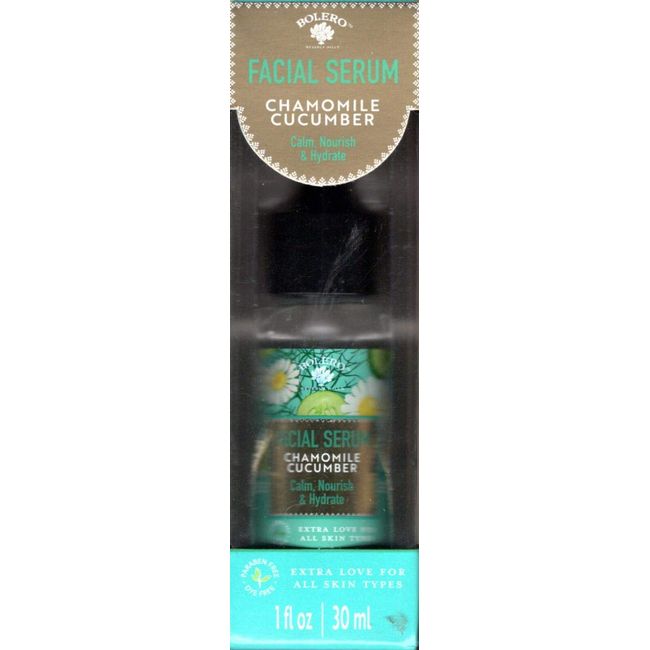 Bolero Beverly Hills Facial Serum Chamomile Cucumber - Calm, Nourish & Hydrate 1fl oz (30ml)