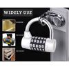 SISAV 5 Digit Combination Lock,Gym Padlock,Replaceable Combination Lock,Suitable for School Lockers,Tool Boxes,Fences,Silver(2 Pack)