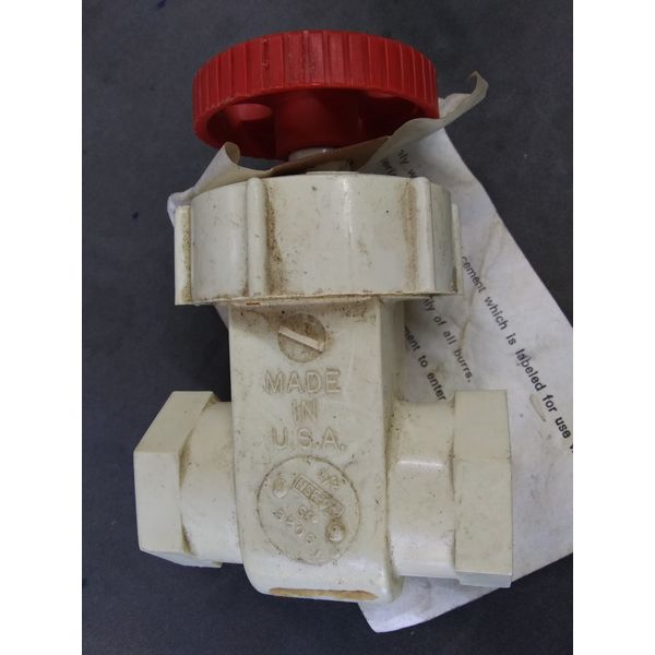PVC SOLVENT STOP GATE VALVE 1/2" COLD WATER SYSTEM 100 PSI *105403