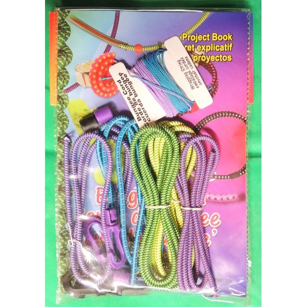 Bungee Cord Kit with Craft Project Book Pepperell Braiding Company 5 Colors New