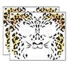 Cheetah Leopard Temporary Tattoo - Set of 2 Full Face Kits
