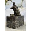 Animal Statue - Happy Hippo - Bronze/Marble Sleeping Hippopotamus