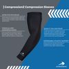 CompressionZ Compression Arm Sleeves for Men & Women UV Protection (Black, S)