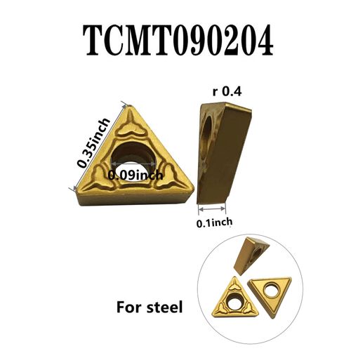 LAHDYFHOE 5pcs 5/16inch Shank Turning Tooling Bit Holder Set with TCMT090204 Inserts Turning Inserts Indexable Carbide Insert for Steel, Stainless Iron and cast Iron (TCMT090204+5/16" Holder)