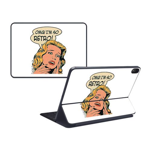 MightySkins Skin Compatible with Apple iPad Pro Smart Keyboard 12.9" (2018) - Im So Retro - Protective, Durable, and Unique Vinyl Decal wrap Cover - Easy to Apply, Remove - Made in The USA