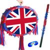 Union Jack party pinata with matching stick