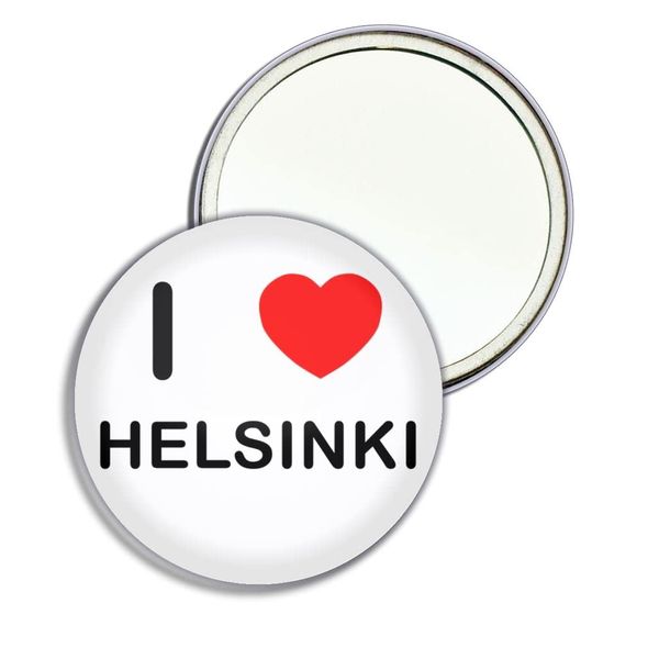 I Love Helsinki - 77mm Round Compact Mirror