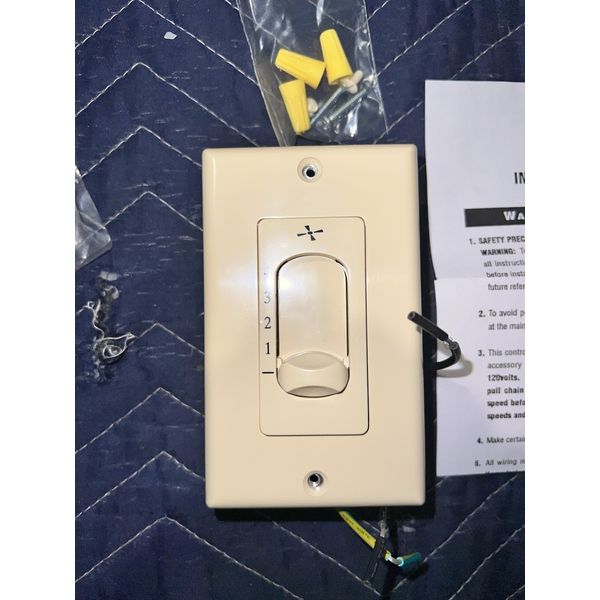Single Gang 4 Speed Ceiling Fan Switch Ivory *Brand New*