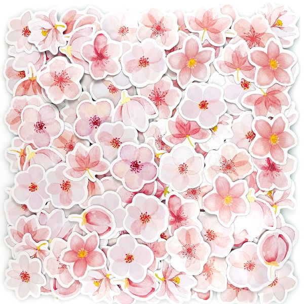 180 PCS Sakura Scrapbook Sticker, Mini Pink Cherry Blossom Petals DIY Dekoration Aufkleber für Scrapbooking, Bullet Journal, Album, Handyhülle, Laptop, Kartenherstellung