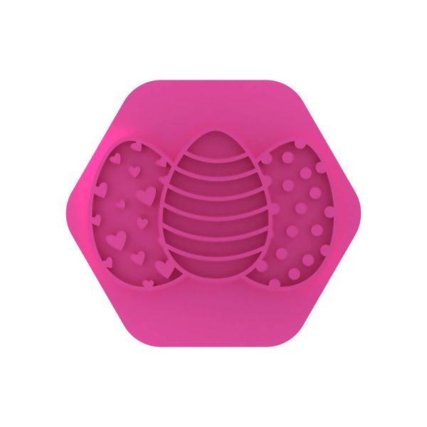 LissieLou Easter Eggs Cookie Stamp Happy Easter Icing Fondant Embosser - Light Pink